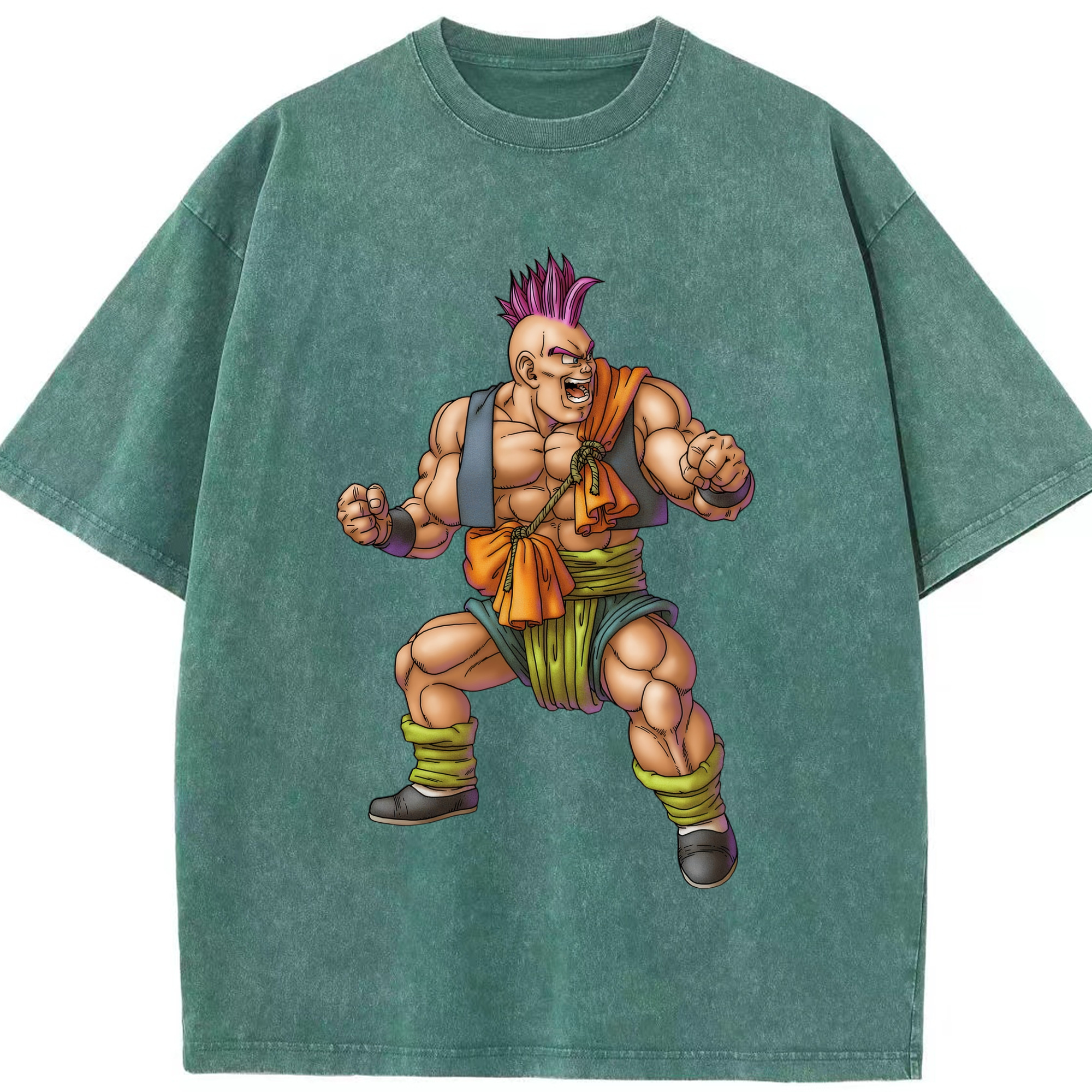 （画像用） ドラゴンクエスト Doragon Kuesuto Dragon Quest 綿100% ヴィンテージ風 半袖Tシャツ（フロントプリント）